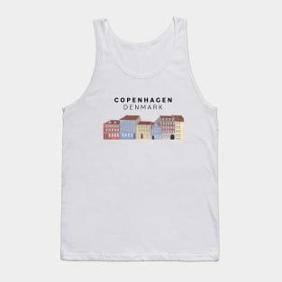 Copenhagen Nyhavn Denmark City Illustration Tank Top